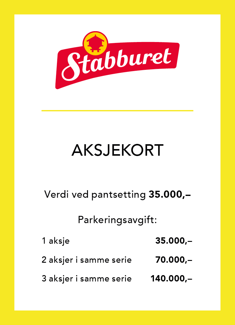 Aksjekort Stabburet AS